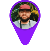 Young male caucasian user on GoMeet.today with glasses and a red cap.